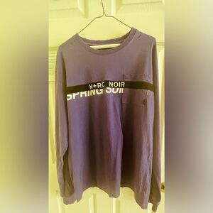 Marche Noir Vintage Sweatshirt - XL - Pullover Long-sleeve Shirt - Y2K Gorpcore